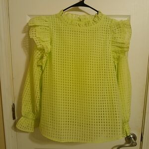 JODIFL Lady's Bubble Sleeved Lined Blouse